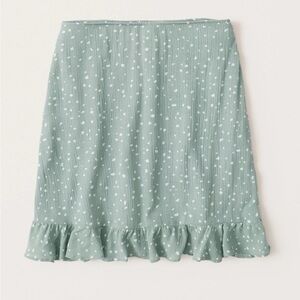 Abercrombie & Fitch Speckled Dot Ruffle Hem Mini Skirt